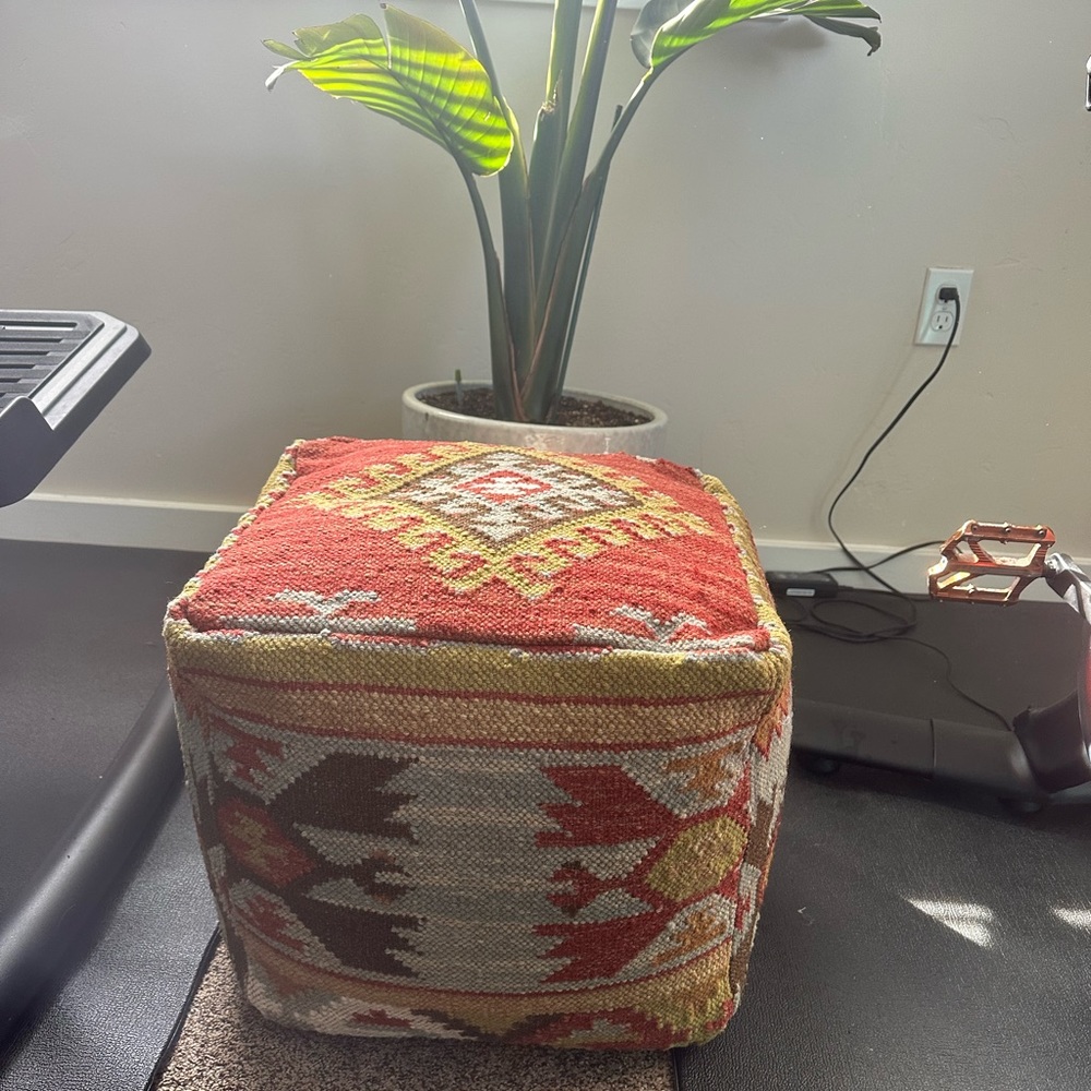 Sundance Catalog Kilim floor pouf/ottoman